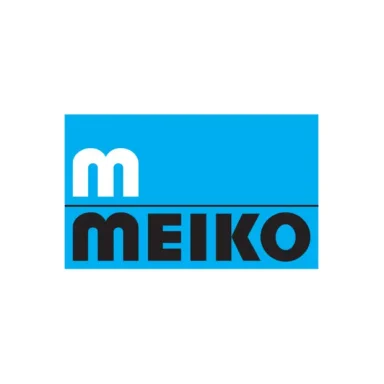 Meiko Blue and black logo featuring the text "m MEIKO."